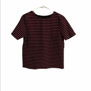 Grayson Red and Black Striped T-Shirt Size Medium